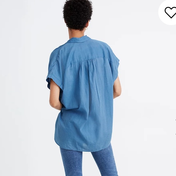 NEW • Madewell • Central Button Down Shirt Indigo - Picture 2 of 6